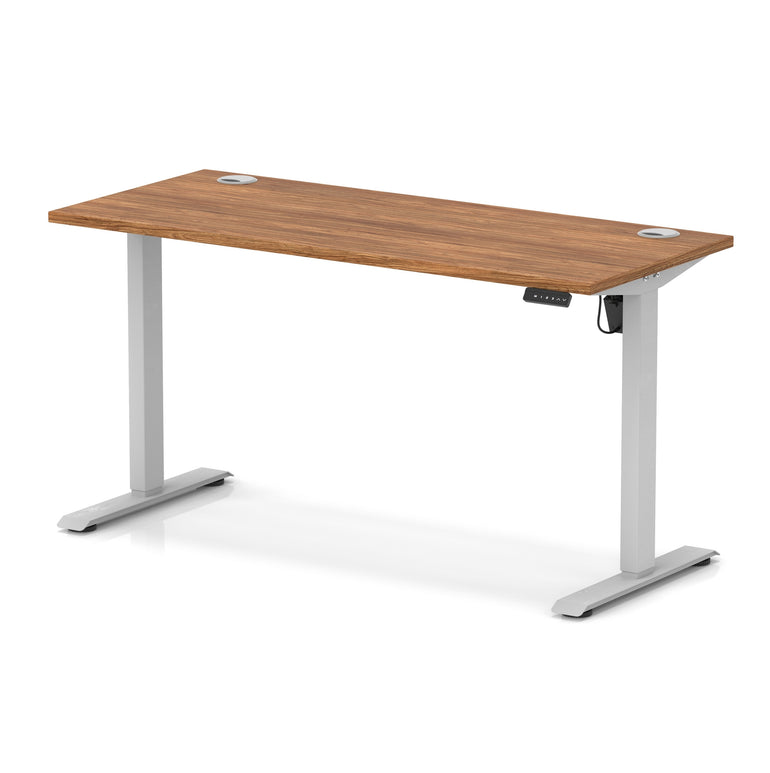 Air Lite Height Adjustable Slimline Desk with Cable Ports, 1000–1600mm, Multiple Top & Leg Colours, Durable MFC, 5 Year Warranty – Office Computer Table