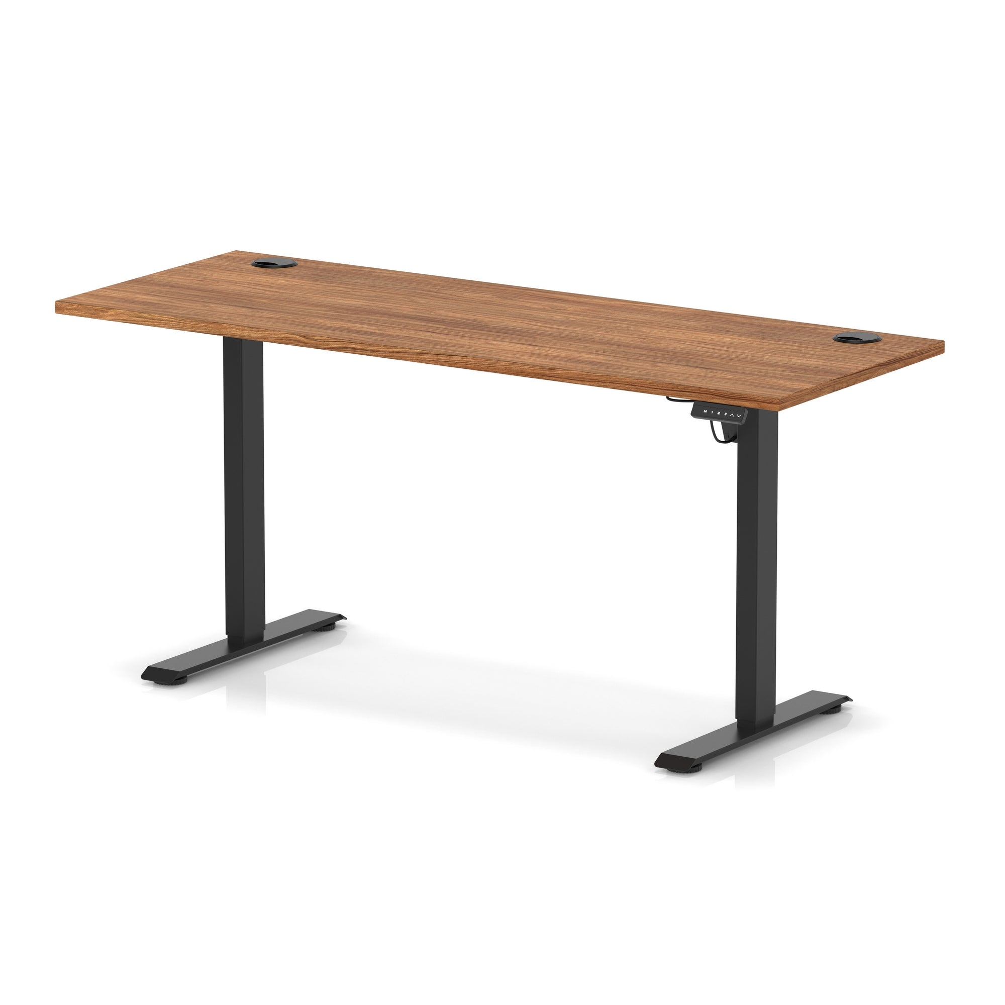 Air Lite Height Adjustable Slimline Desk with Cable Ports, 1000–1600mm, Multiple Top & Leg Colours, Durable MFC, 5 Year Warranty – Office Computer Table