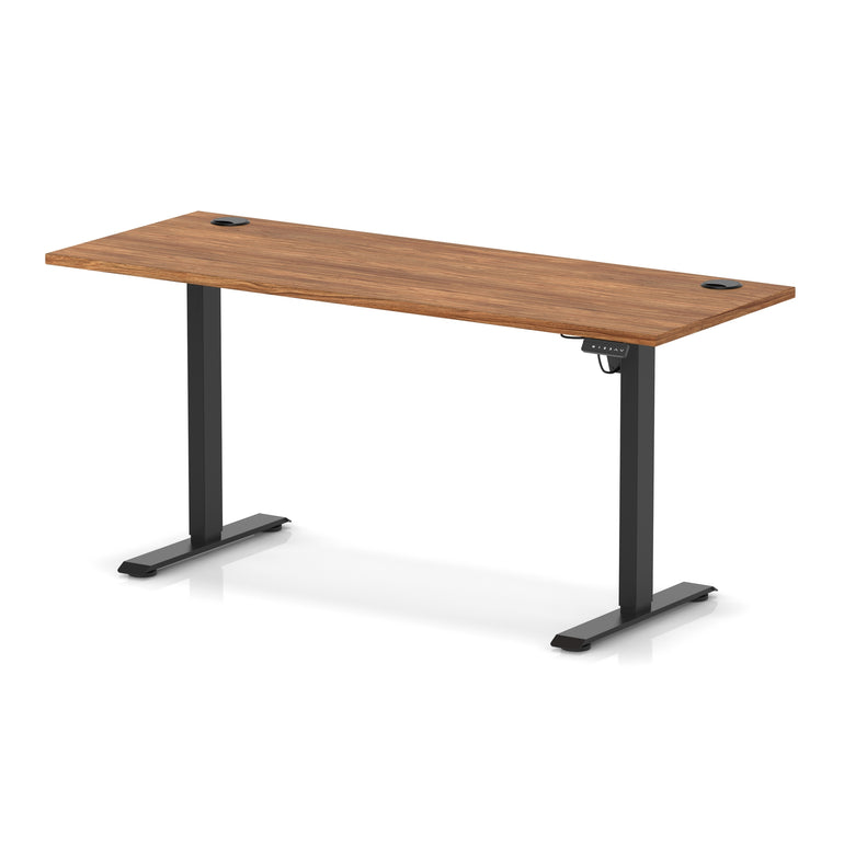 Air Lite Height Adjustable Slimline Desk with Cable Ports, 1000–1600mm, Multiple Top & Leg Colours, Durable MFC, 5 Year Warranty – Office Computer Table