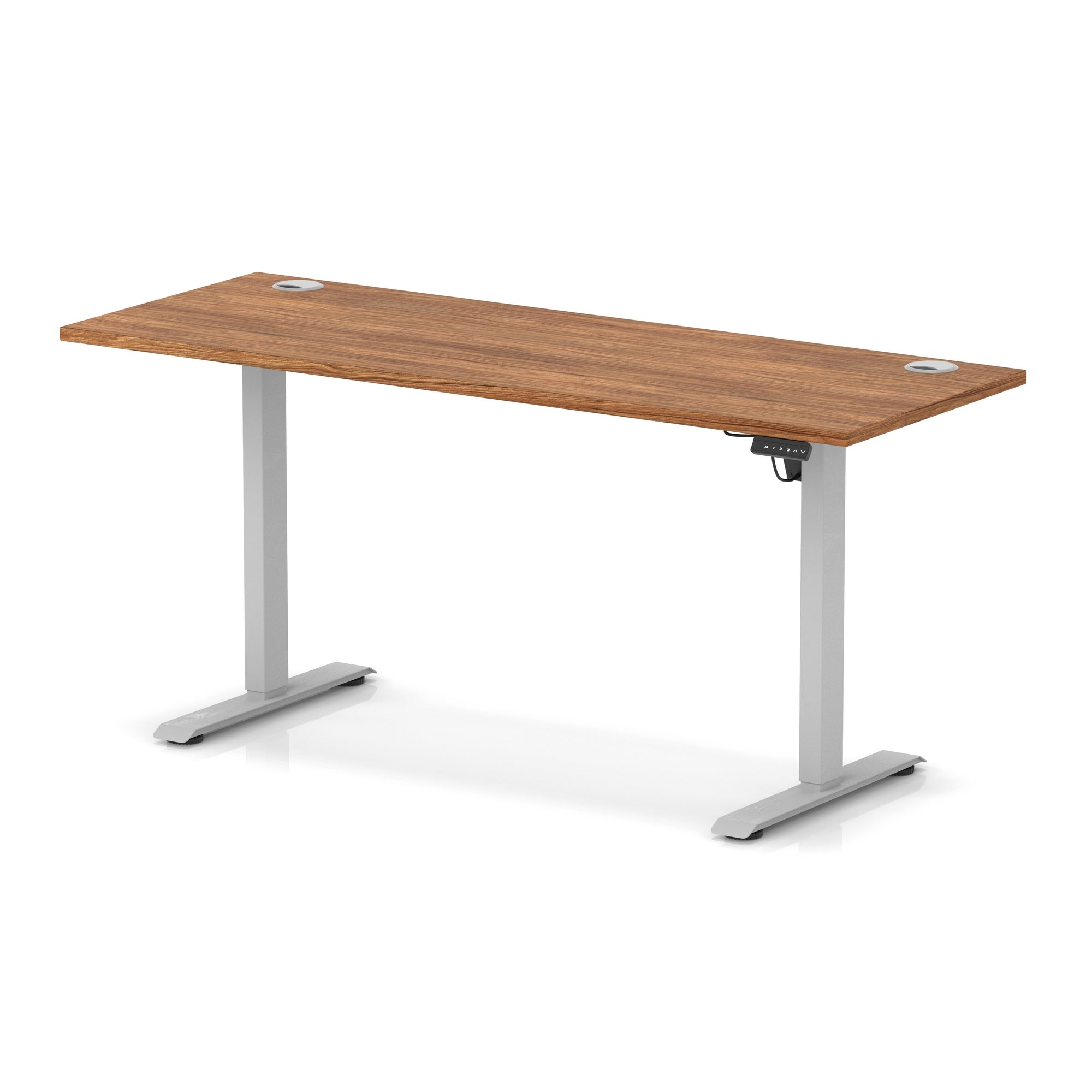Air Lite Height Adjustable Slimline Desk with Cable Ports, 1000–1600mm, Multiple Top & Leg Colours, Durable MFC, 5 Year Warranty – Office Computer Table
