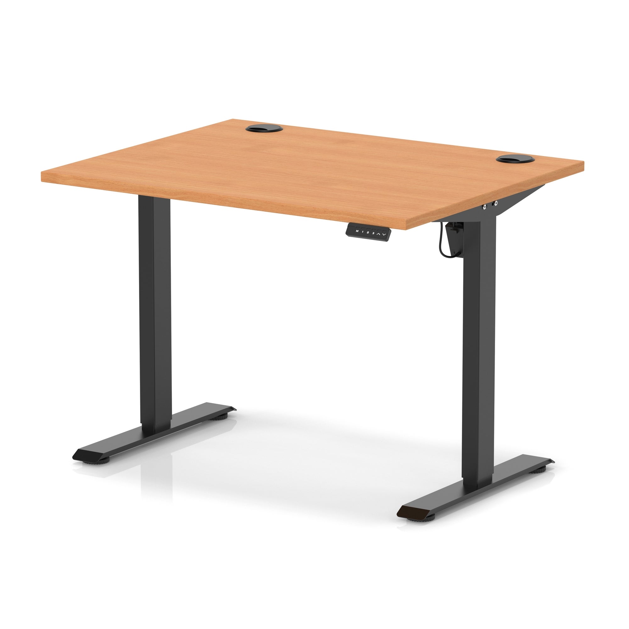 Air Lite Height Adjustable Desk with Cable Ports, 1000–1600mm Widths, Multiple Desktop & Frame Colours, MFC, 5 Year Warranty, Office Computer Workstation