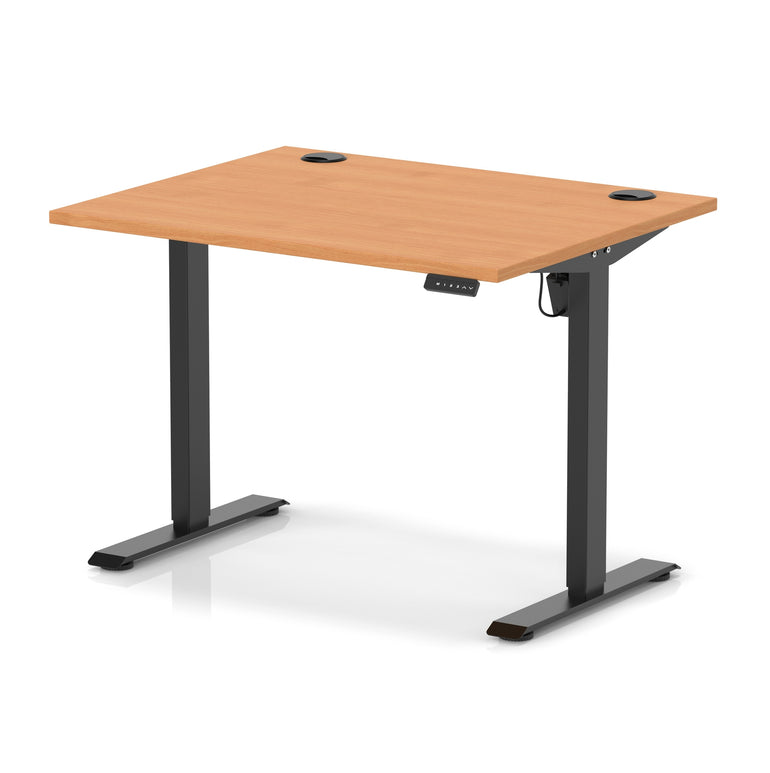 Air Lite Height Adjustable Desk with Cable Ports, 1000–1600mm Widths, Multiple Desktop & Frame Colours, MFC, 5 Year Warranty, Office Computer Workstation