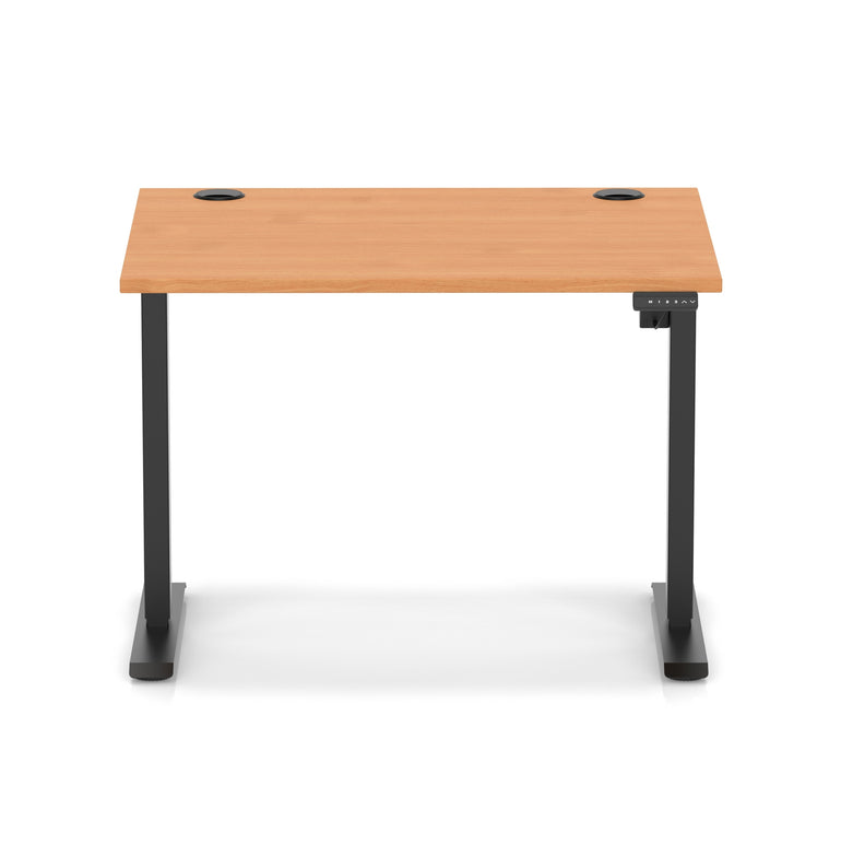 Air Lite Height Adjustable Desk with Cable Ports, 1000–1600mm Widths, Multiple Desktop & Frame Colours, MFC, 5 Year Warranty, Office Computer Workstation