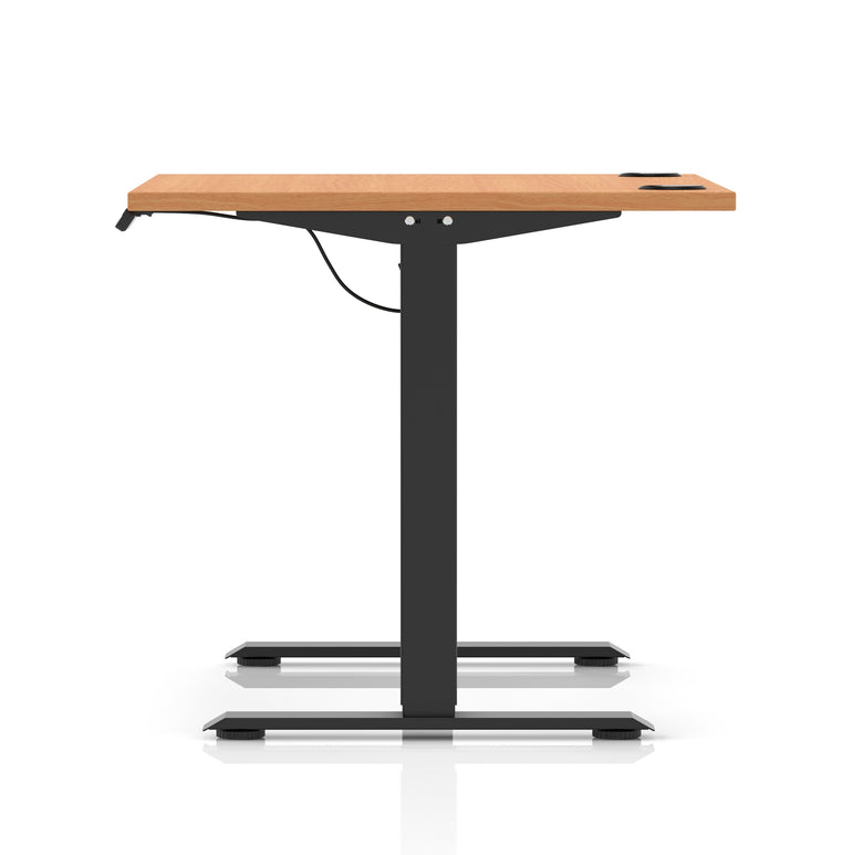Air Lite Height Adjustable Desk with Cable Ports, 1000–1600mm Widths, Multiple Desktop & Frame Colours, MFC, 5 Year Warranty, Office Computer Workstation