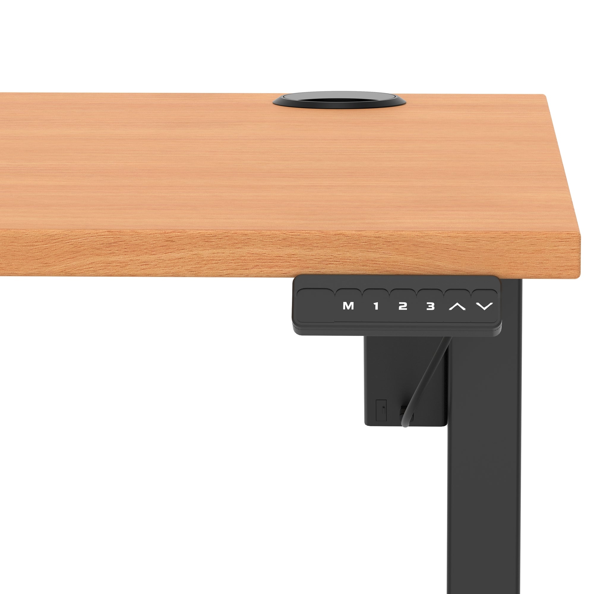 Air Lite Height Adjustable Desk with Cable Ports, 1000–1600mm Widths, Multiple Desktop & Frame Colours, MFC, 5 Year Warranty, Office Computer Workstation
