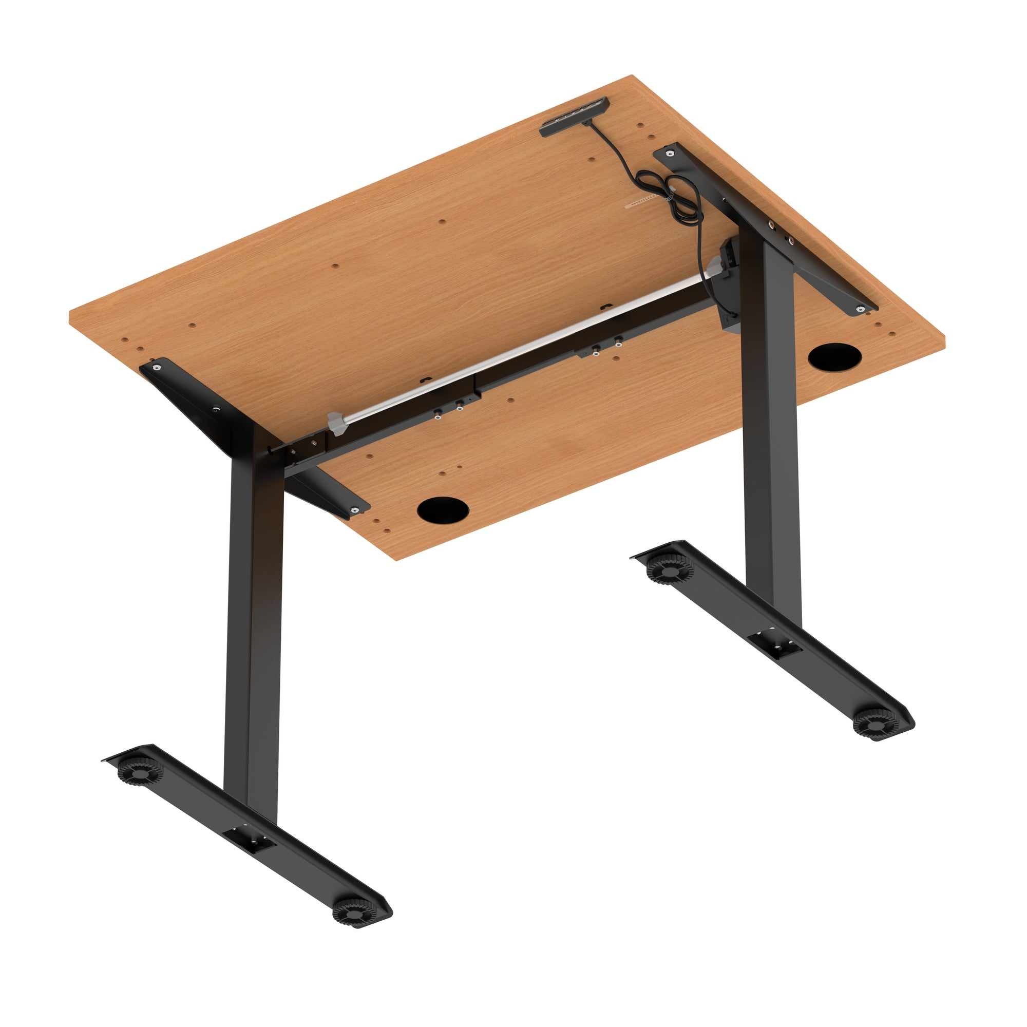 Air Lite Height Adjustable Desk with Cable Ports, 1000–1600mm Widths, Multiple Desktop & Frame Colours, MFC, 5 Year Warranty, Office Computer Workstation