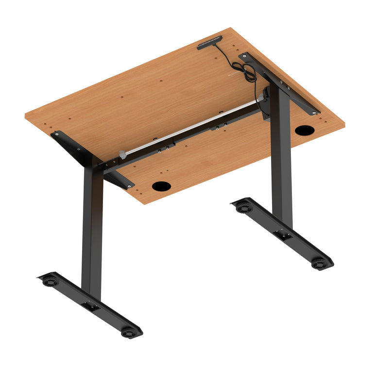 Air Lite Height Adjustable Desk with Cable Ports, 1000–1600mm Widths, Multiple Desktop & Frame Colours, MFC, 5 Year Warranty, Office Computer Workstation