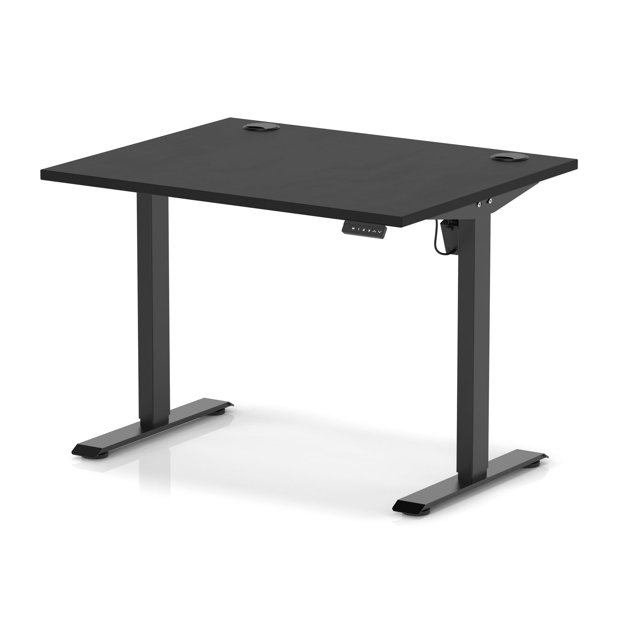 Air Lite Height Adjustable Desk with Cable Ports, 1000–1600mm Widths, Multiple Desktop & Frame Colours, MFC, 5 Year Warranty, Office Computer Workstation