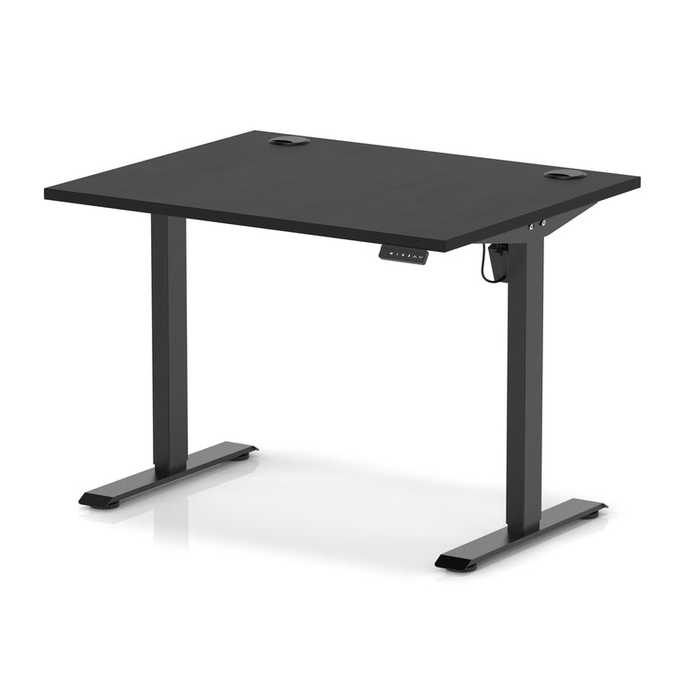 Air Lite Height Adjustable Desk with Cable Ports, 1000–1600mm Widths, Multiple Desktop & Frame Colours, MFC, 5 Year Warranty, Office Computer Workstation