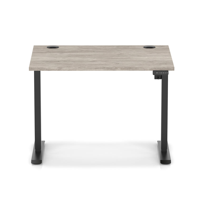 Air Lite Height Adjustable Desk with Cable Ports, 1000–1600mm Widths, Multiple Desktop & Frame Colours, MFC, 5 Year Warranty, Office Computer Workstation