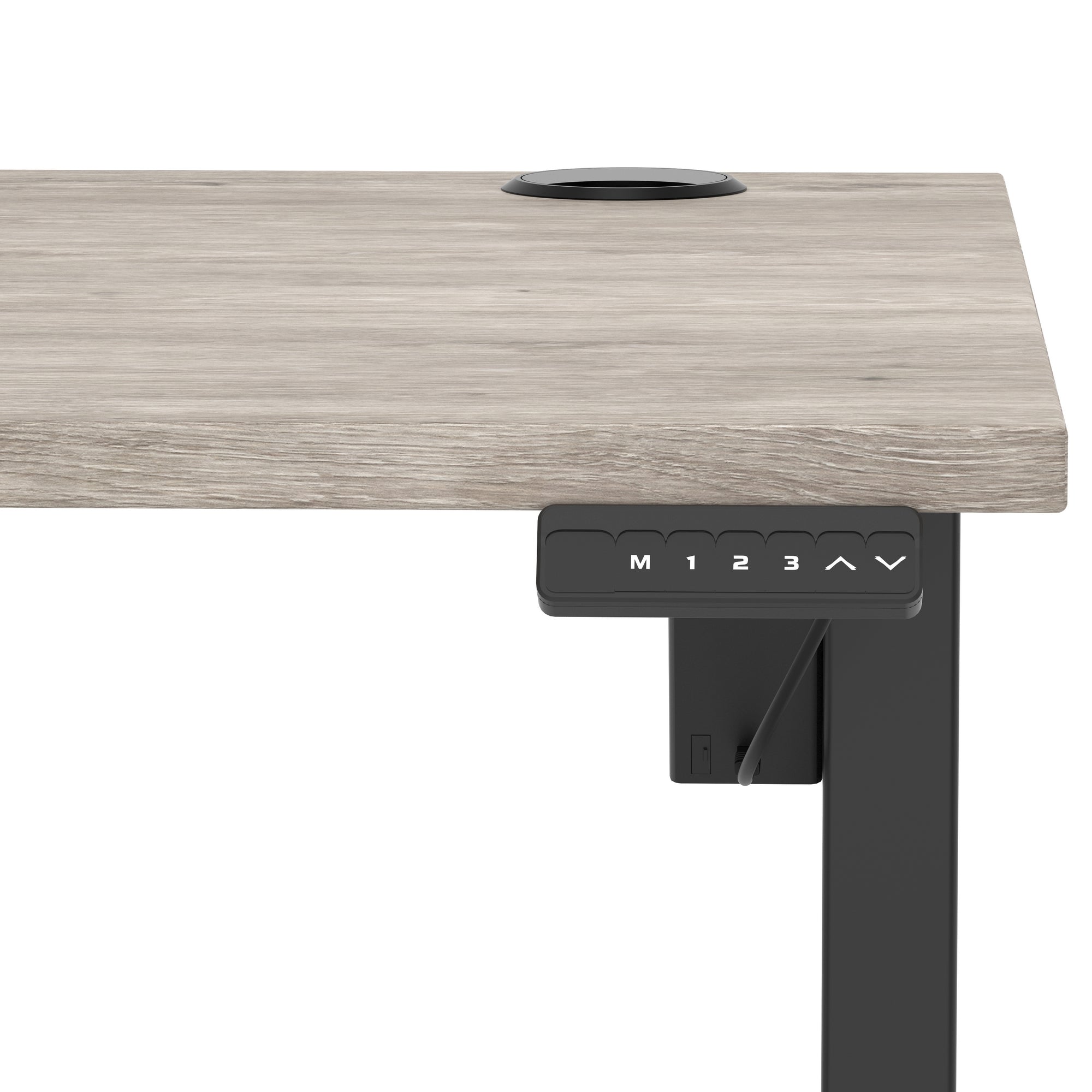 Air Lite Height Adjustable Desk with Cable Ports, 1000–1600mm Widths, Multiple Desktop & Frame Colours, MFC, 5 Year Warranty, Office Computer Workstation