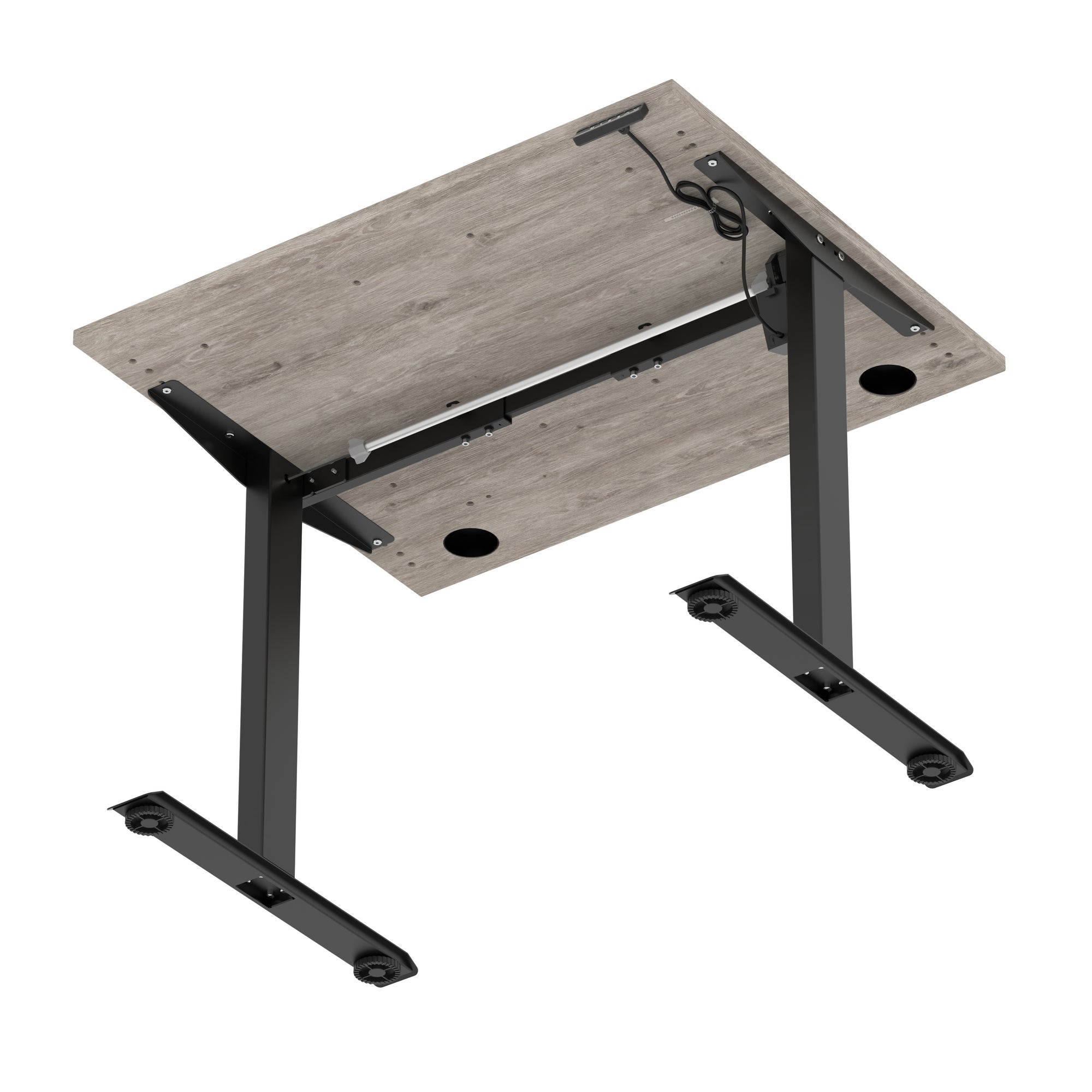 Air Lite Height Adjustable Desk with Cable Ports, 1000–1600mm Widths, Multiple Desktop & Frame Colours, MFC, 5 Year Warranty, Office Computer Workstation