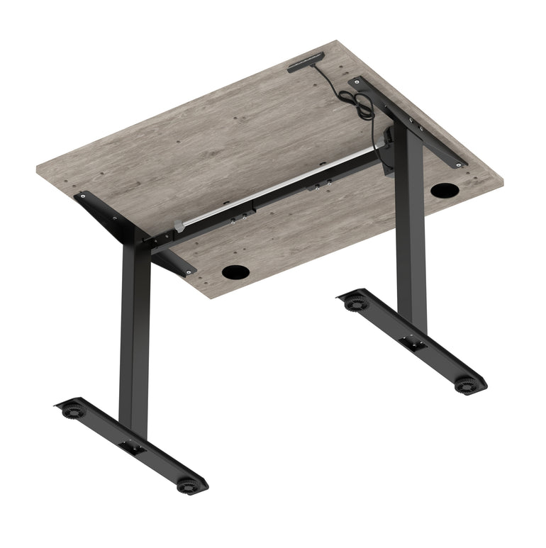 Air Lite Height Adjustable Desk with Cable Ports, 1000–1600mm Widths, Multiple Desktop & Frame Colours, MFC, 5 Year Warranty, Office Computer Workstation