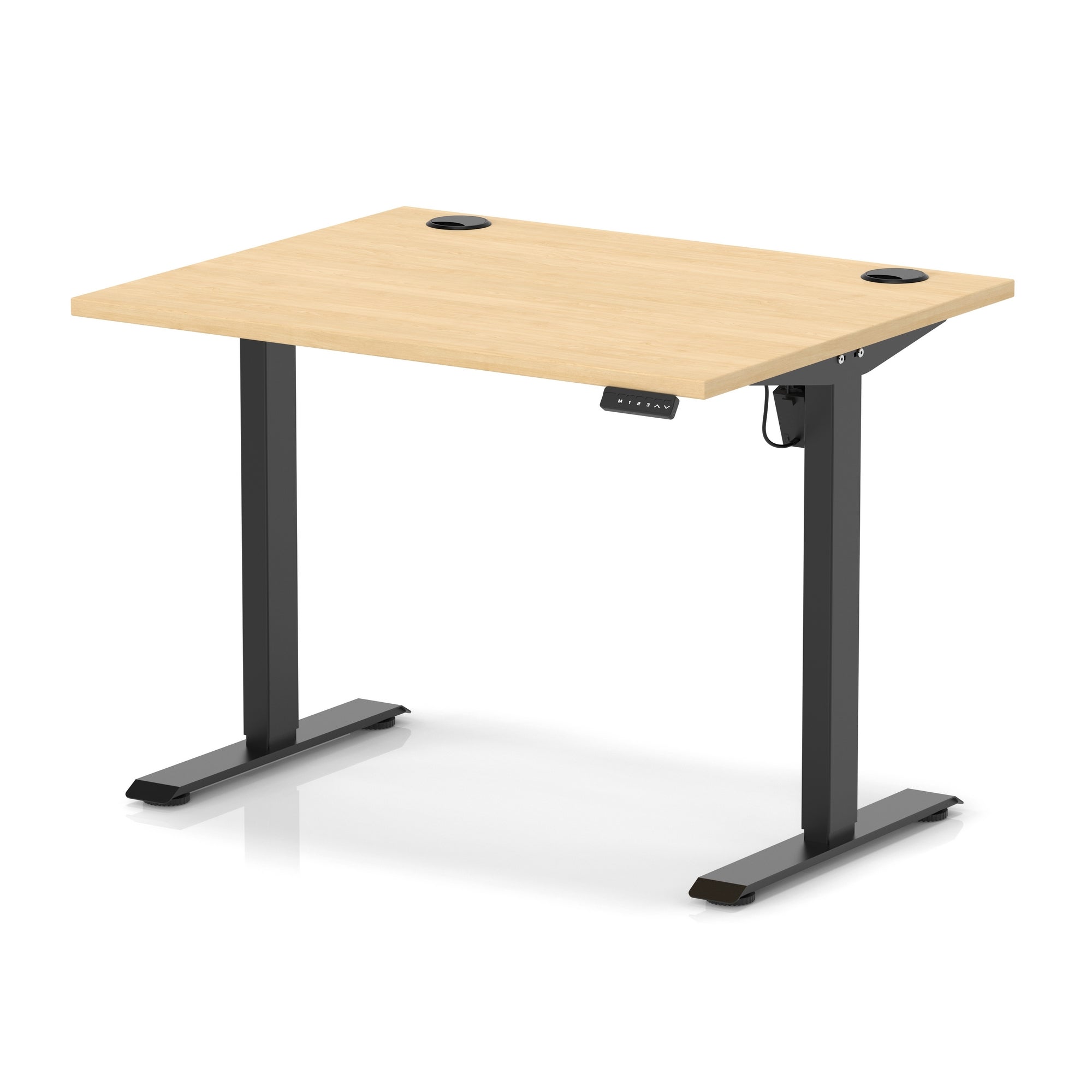 Air Lite Height Adjustable Desk with Cable Ports, 1000–1600mm Widths, Multiple Desktop & Frame Colours, MFC, 5 Year Warranty, Office Computer Workstation
