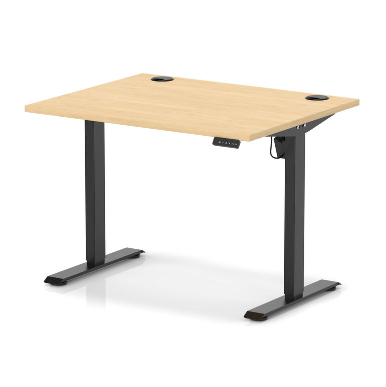 Air Lite Height Adjustable Desk with Cable Ports, 1000–1600mm Widths, Multiple Desktop & Frame Colours, MFC, 5 Year Warranty, Office Computer Workstation