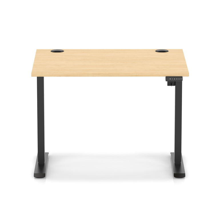 Air Lite Height Adjustable Desk with Cable Ports, 1000–1600mm Widths, Multiple Desktop & Frame Colours, MFC, 5 Year Warranty, Office Computer Workstation
