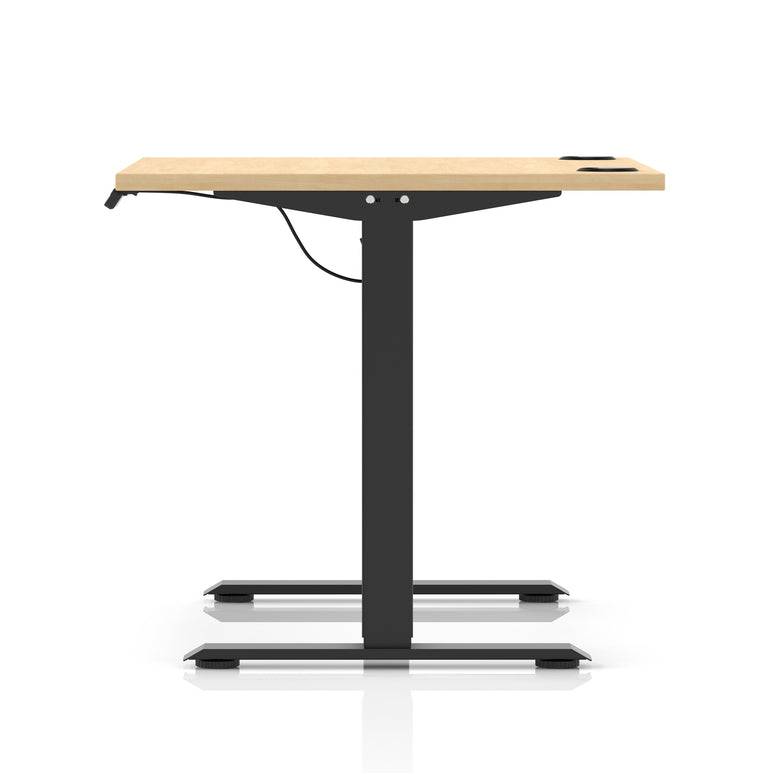 Air Lite Height Adjustable Desk with Cable Ports, 1000–1600mm Widths, Multiple Desktop & Frame Colours, MFC, 5 Year Warranty, Office Computer Workstation