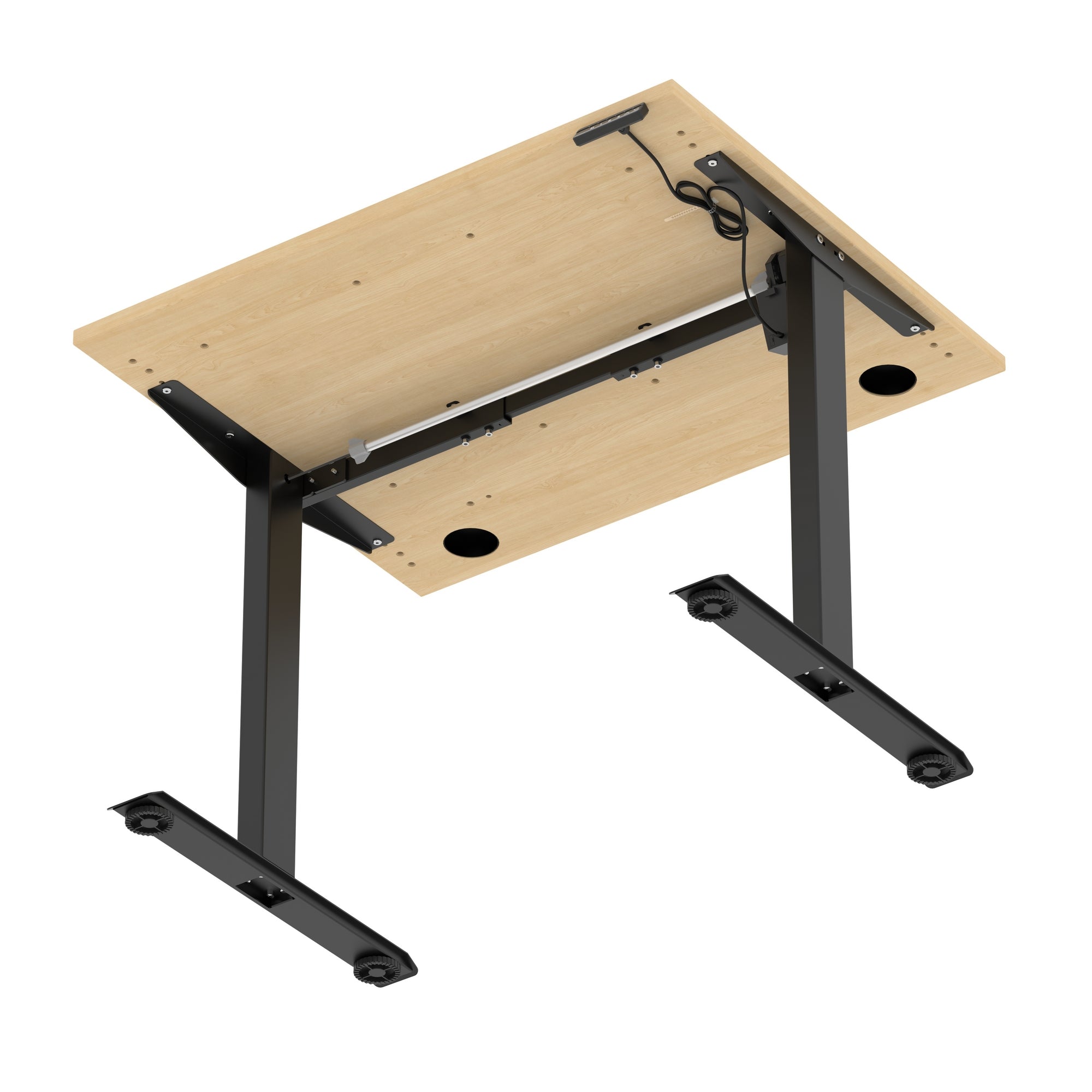 Air Lite Height Adjustable Desk with Cable Ports, 1000–1600mm Widths, Multiple Desktop & Frame Colours, MFC, 5 Year Warranty, Office Computer Workstation