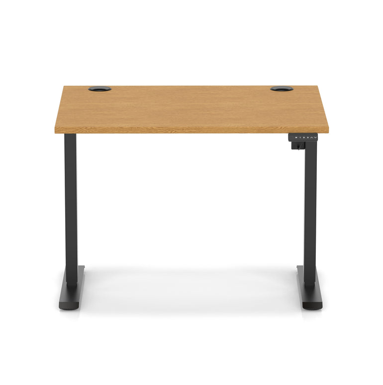 Air Lite Height Adjustable Desk with Cable Ports, 1000–1600mm Widths, Multiple Desktop & Frame Colours, MFC, 5 Year Warranty, Office Computer Workstation