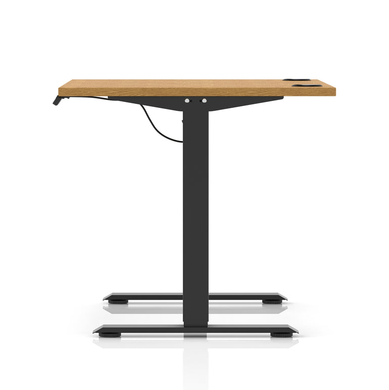 Air Lite Height Adjustable Desk with Cable Ports, 1000–1600mm Widths, Multiple Desktop & Frame Colours, MFC, 5 Year Warranty, Office Computer Workstation