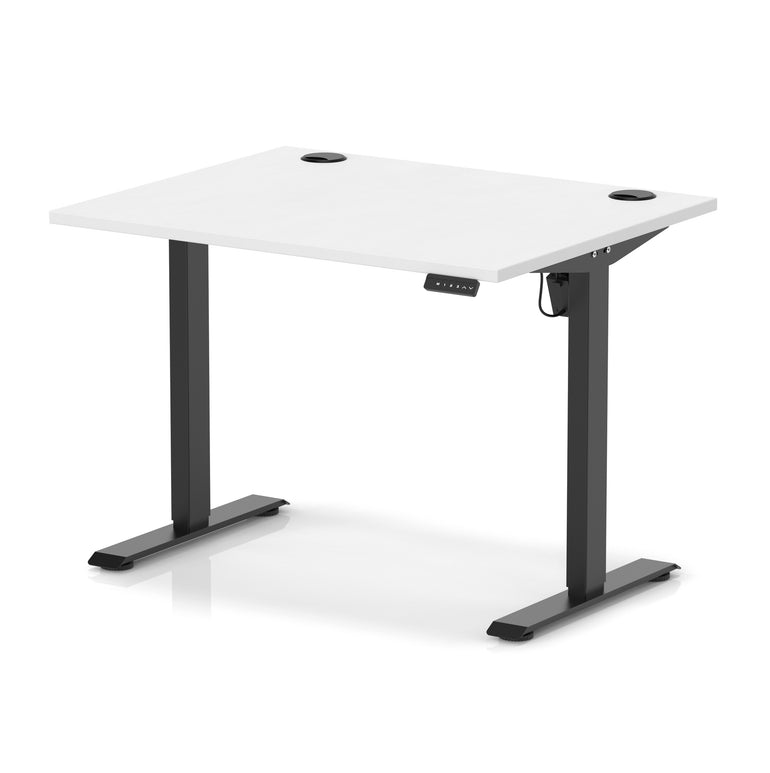 Air Lite Height Adjustable Desk with Cable Ports, 1000–1600mm Widths, Multiple Desktop & Frame Colours, MFC, 5 Year Warranty, Office Computer Workstation