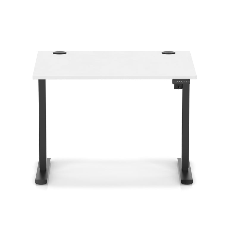 Air Lite Height Adjustable Desk with Cable Ports, 1000–1600mm Widths, Multiple Desktop & Frame Colours, MFC, 5 Year Warranty, Office Computer Workstation