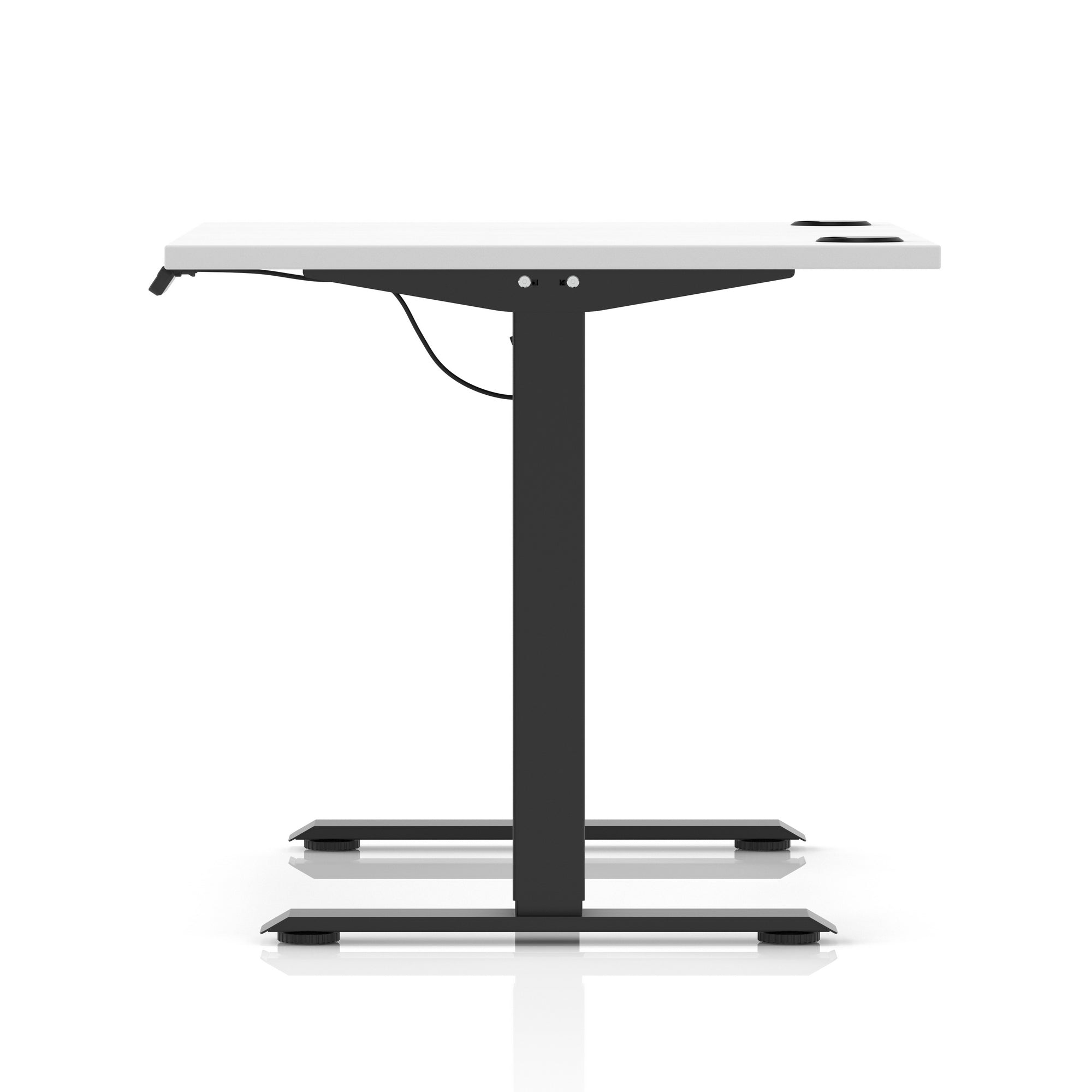 Air Lite Height Adjustable Desk with Cable Ports, 1000–1600mm Widths, Multiple Desktop & Frame Colours, MFC, 5 Year Warranty, Office Computer Workstation
