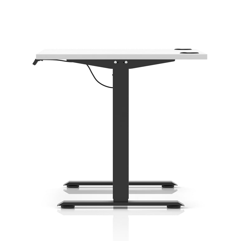 Air Lite Height Adjustable Desk with Cable Ports, 1000–1600mm Widths, Multiple Desktop & Frame Colours, MFC, 5 Year Warranty, Office Computer Workstation