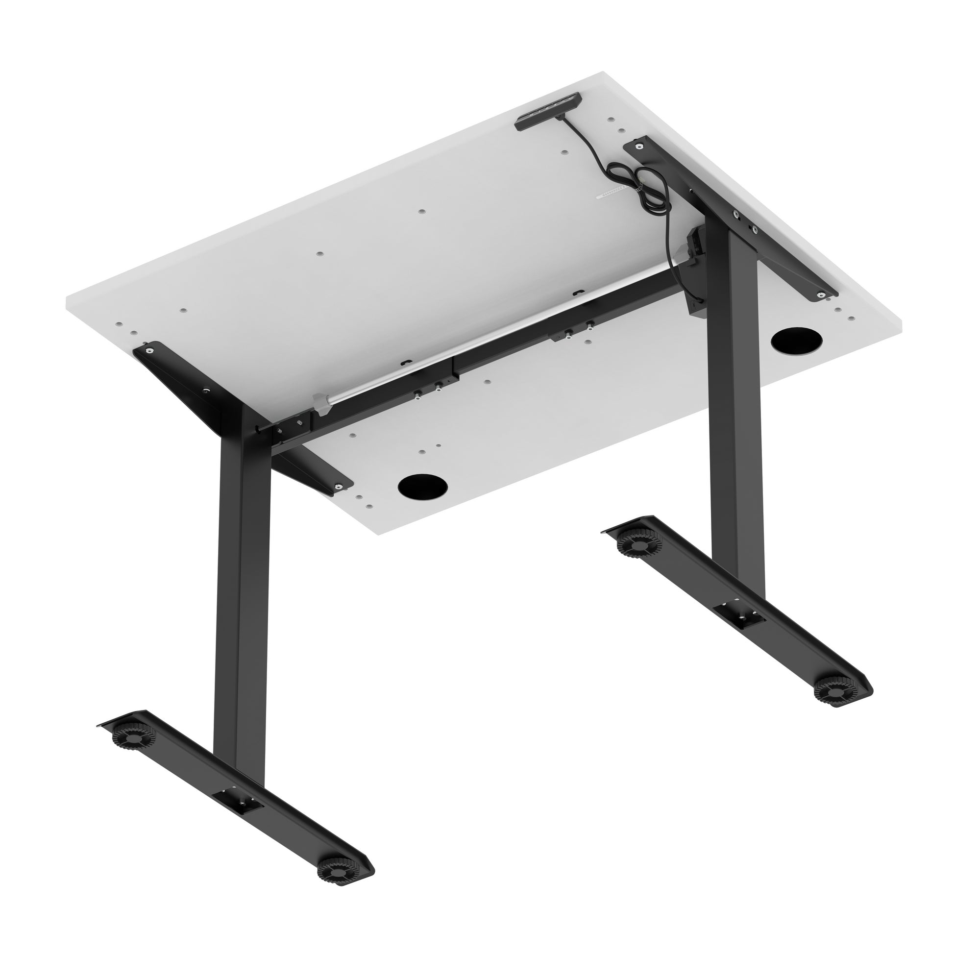 Air Lite Height Adjustable Desk with Cable Ports, 1000–1600mm Widths, Multiple Desktop & Frame Colours, MFC, 5 Year Warranty, Office Computer Workstation