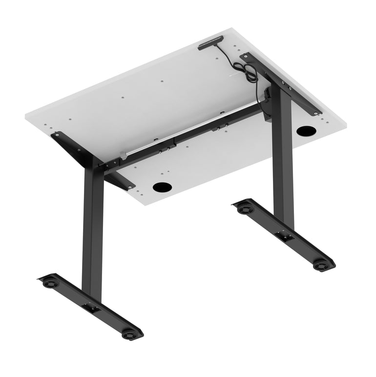 Air Lite Height Adjustable Desk with Cable Ports, 1000–1600mm Widths, Multiple Desktop & Frame Colours, MFC, 5 Year Warranty, Office Computer Workstation