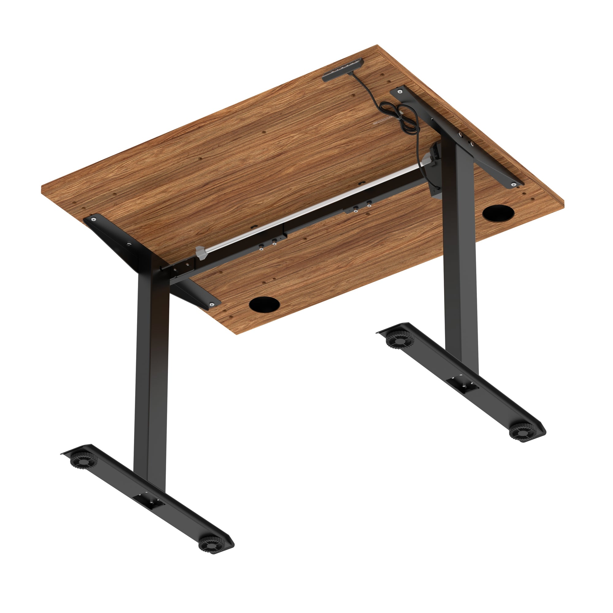 Air Lite Height Adjustable Desk with Cable Ports, 1000–1600mm Widths, Multiple Desktop & Frame Colours, MFC, 5 Year Warranty, Office Computer Workstation