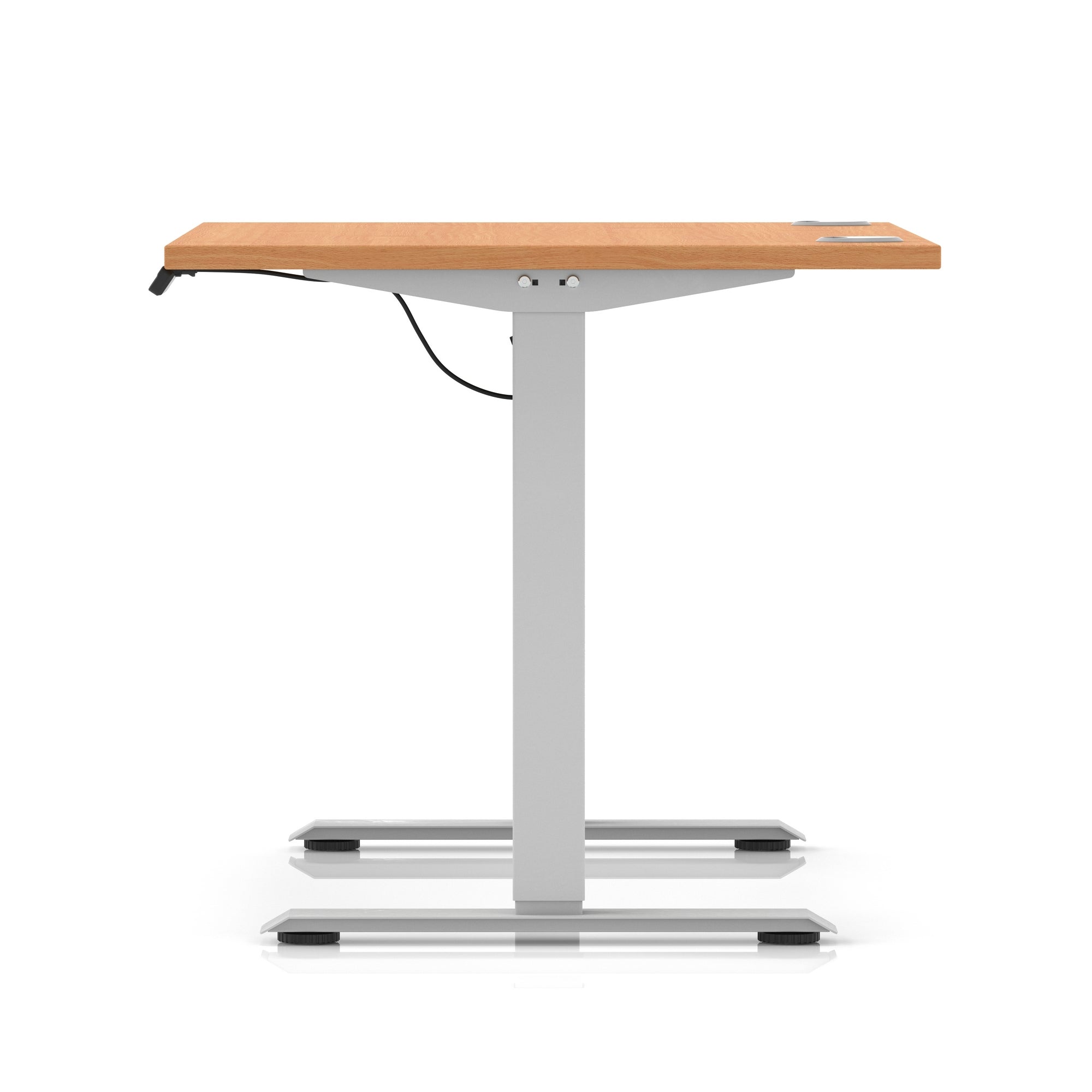 Air Lite Height Adjustable Desk with Cable Ports, 1000–1600mm Widths, Multiple Desktop & Frame Colours, MFC, 5 Year Warranty, Office Computer Workstation