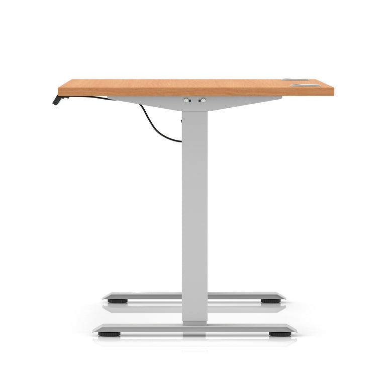 Air Lite Height Adjustable Desk with Cable Ports, 1000–1600mm Widths, Multiple Desktop & Frame Colours, MFC, 5 Year Warranty, Office Computer Workstation