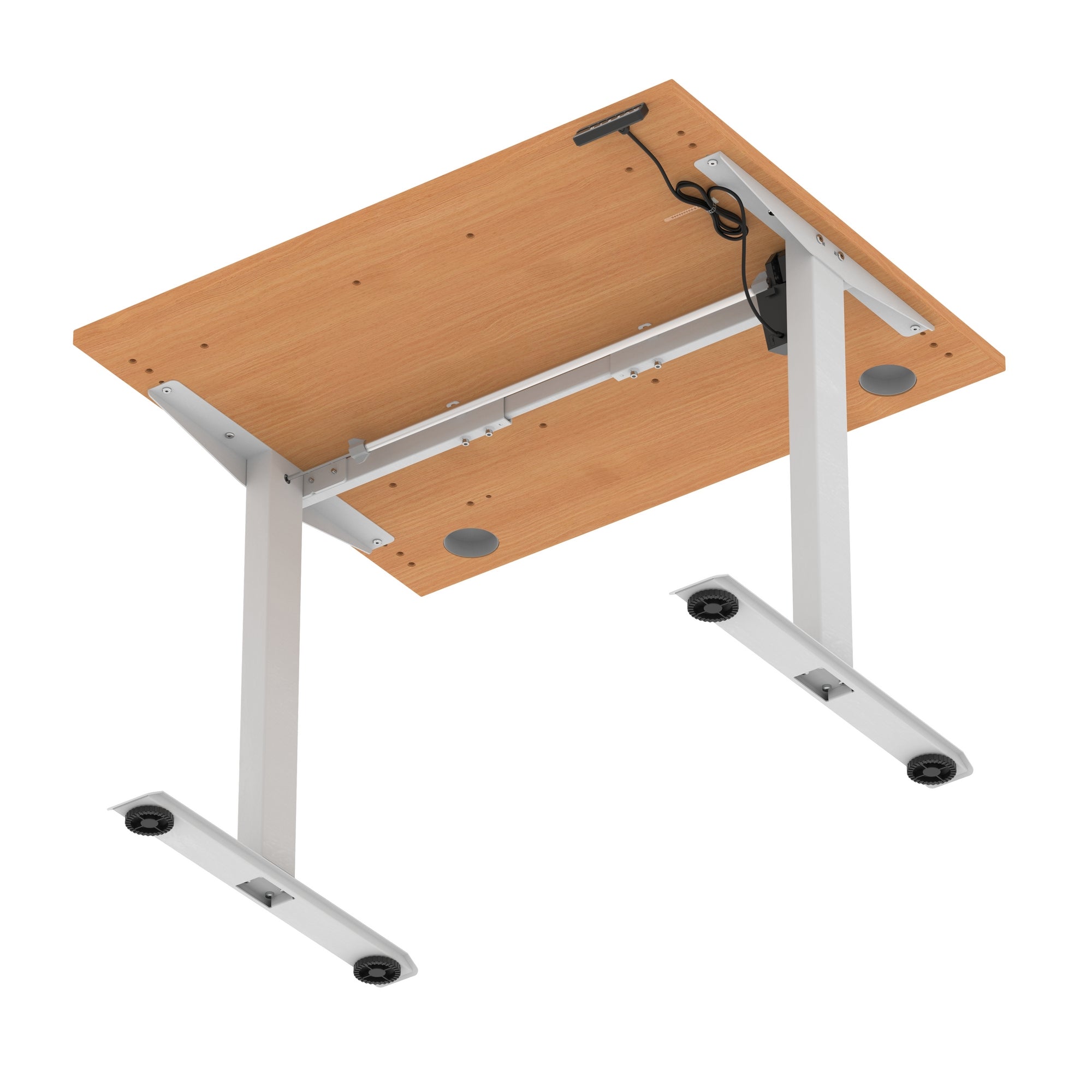 Air Lite Height Adjustable Desk with Cable Ports, 1000–1600mm Widths, Multiple Desktop & Frame Colours, MFC, 5 Year Warranty, Office Computer Workstation
