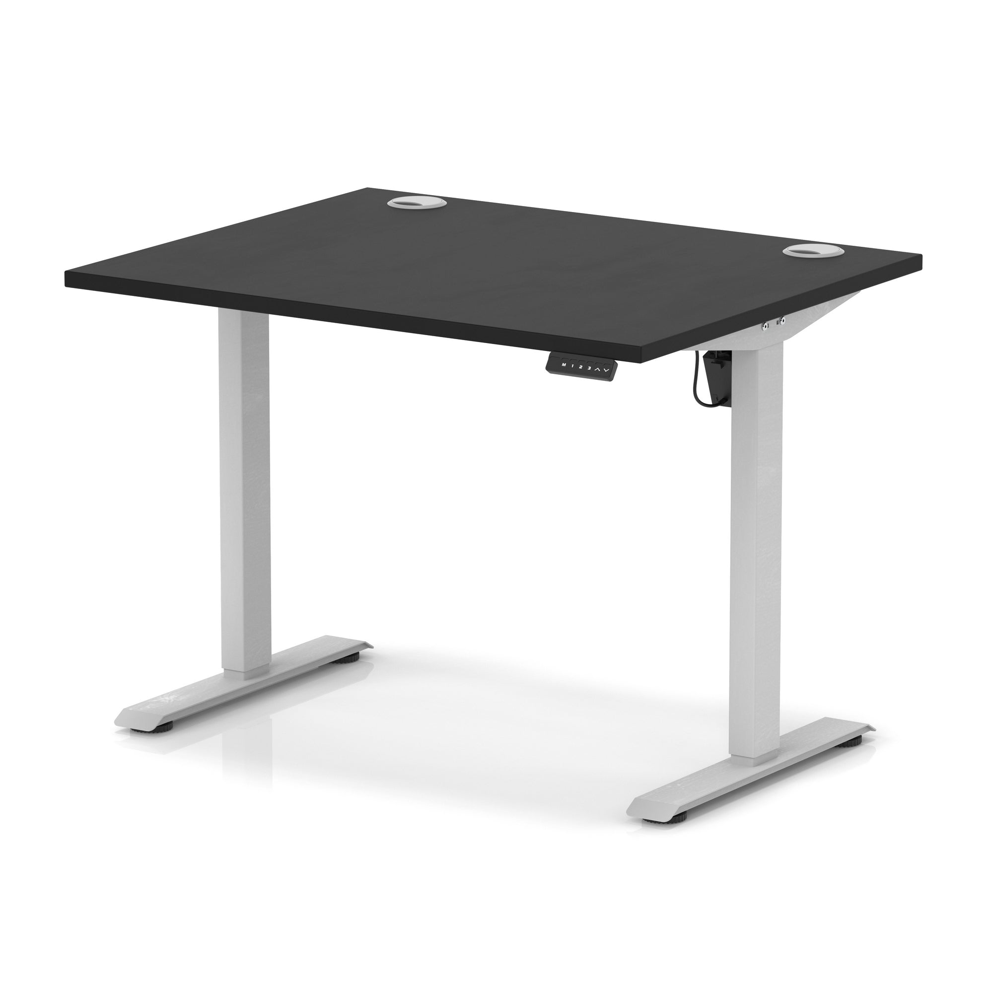 Air Lite Height Adjustable Desk with Cable Ports, 1000–1600mm Widths, Multiple Desktop & Frame Colours, MFC, 5 Year Warranty, Office Computer Workstation