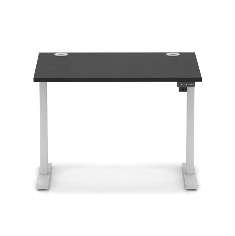 Air Lite Height Adjustable Desk with Cable Ports, 1000–1600mm Widths, Multiple Desktop & Frame Colours, MFC, 5 Year Warranty, Office Computer Workstation