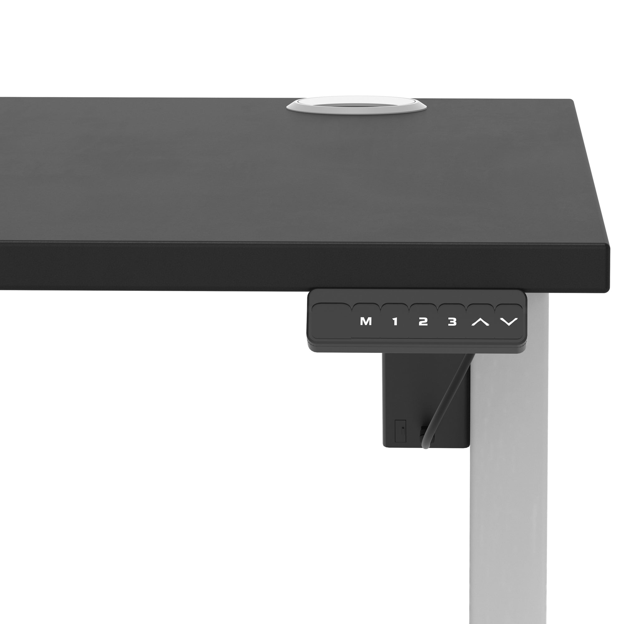 Air Lite Height Adjustable Desk with Cable Ports, 1000–1600mm Widths, Multiple Desktop & Frame Colours, MFC, 5 Year Warranty, Office Computer Workstation