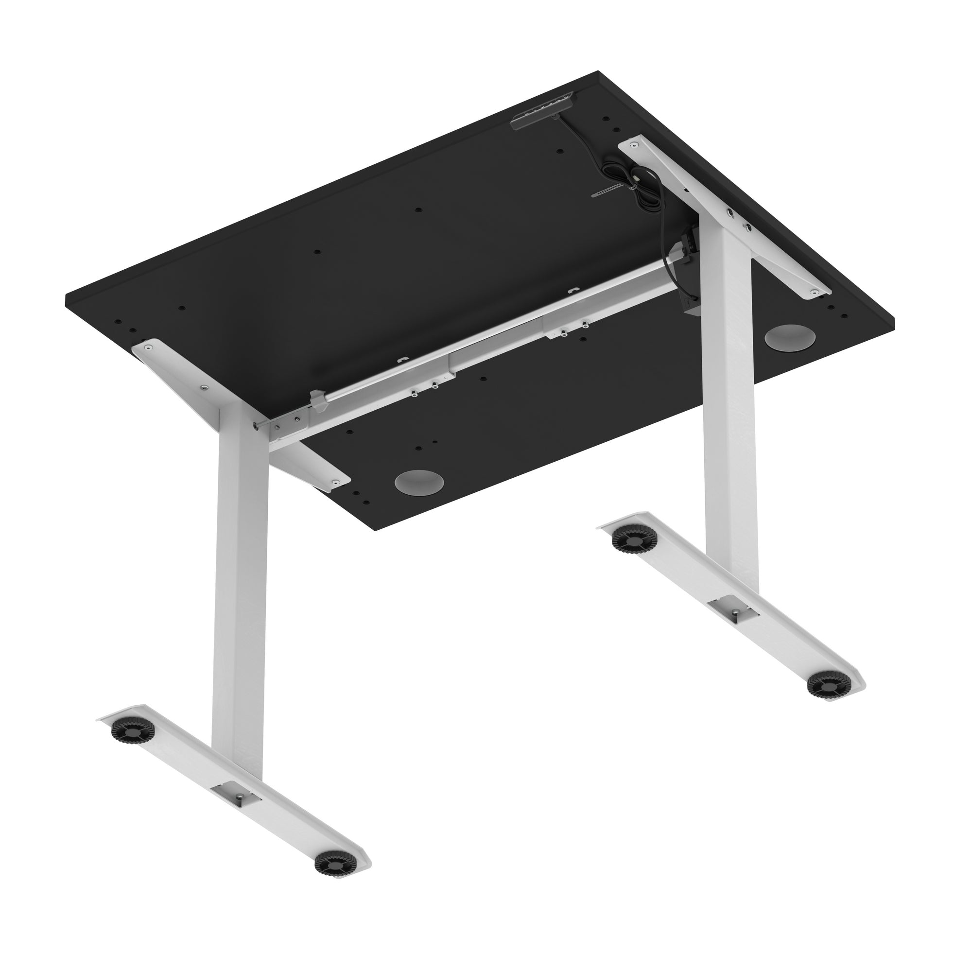 Air Lite Height Adjustable Desk with Cable Ports, 1000–1600mm Widths, Multiple Desktop & Frame Colours, MFC, 5 Year Warranty, Office Computer Workstation