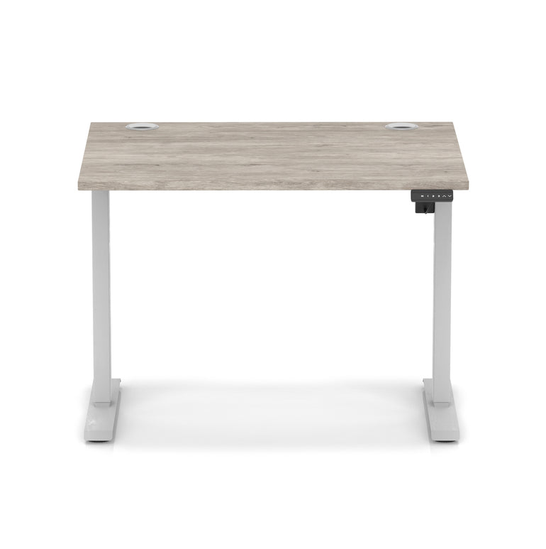 Air Lite Height Adjustable Desk with Cable Ports, 1000–1600mm Widths, Multiple Desktop & Frame Colours, MFC, 5 Year Warranty, Office Computer Workstation