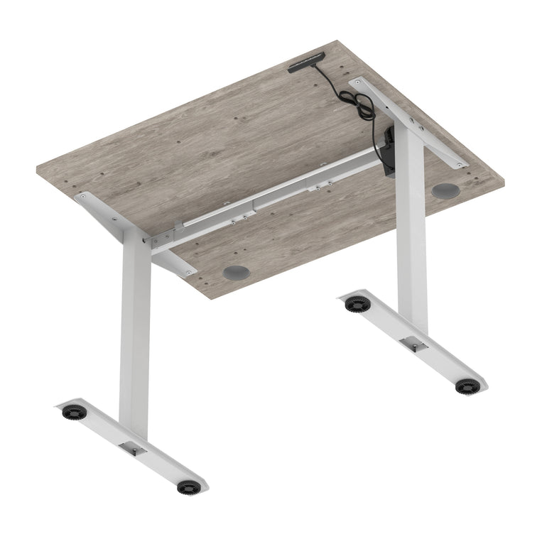 Air Lite Height Adjustable Desk with Cable Ports, 1000–1600mm Widths, Multiple Desktop & Frame Colours, MFC, 5 Year Warranty, Office Computer Workstation