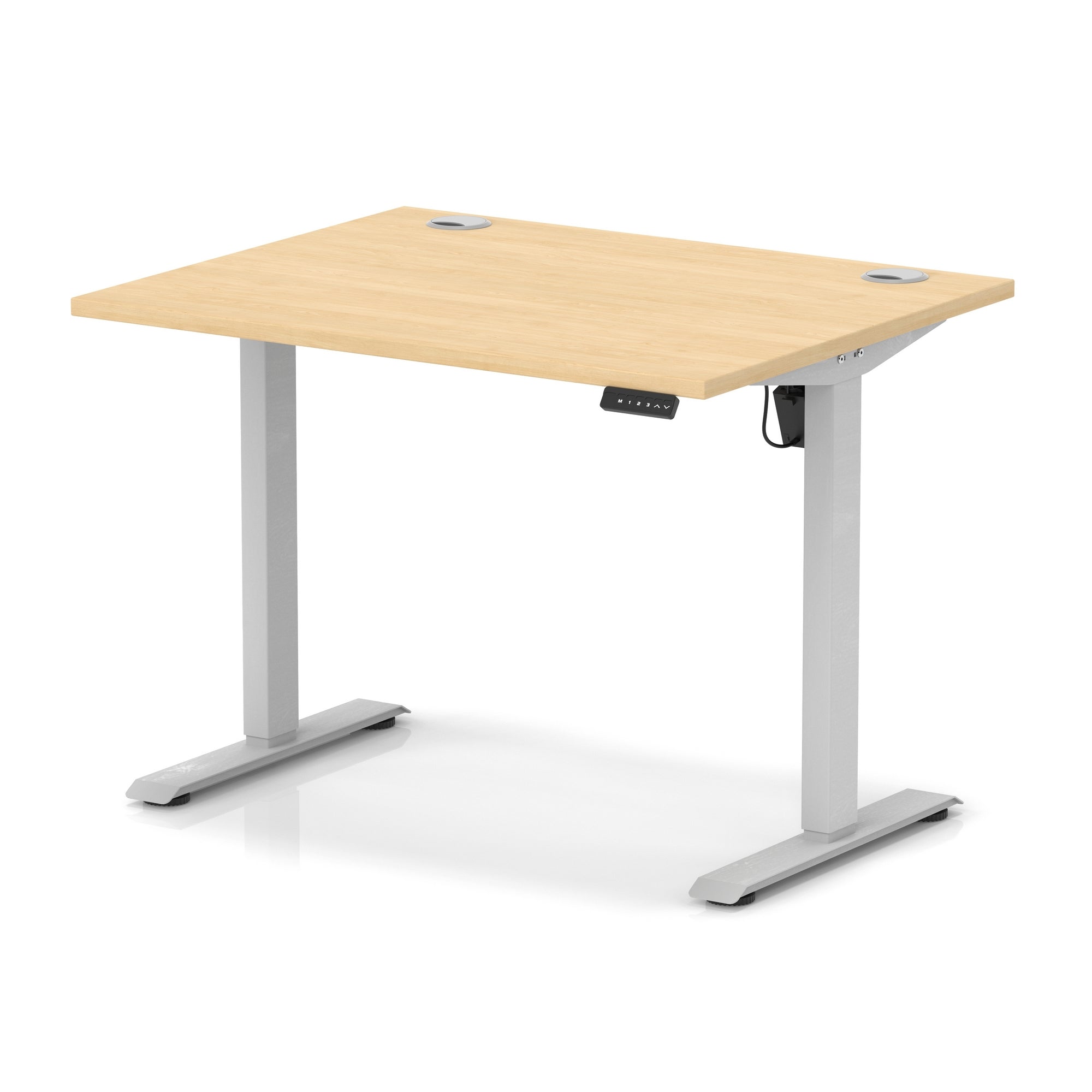 Air Lite Height Adjustable Desk with Cable Ports, 1000–1600mm Widths, Multiple Desktop & Frame Colours, MFC, 5 Year Warranty, Office Computer Workstation