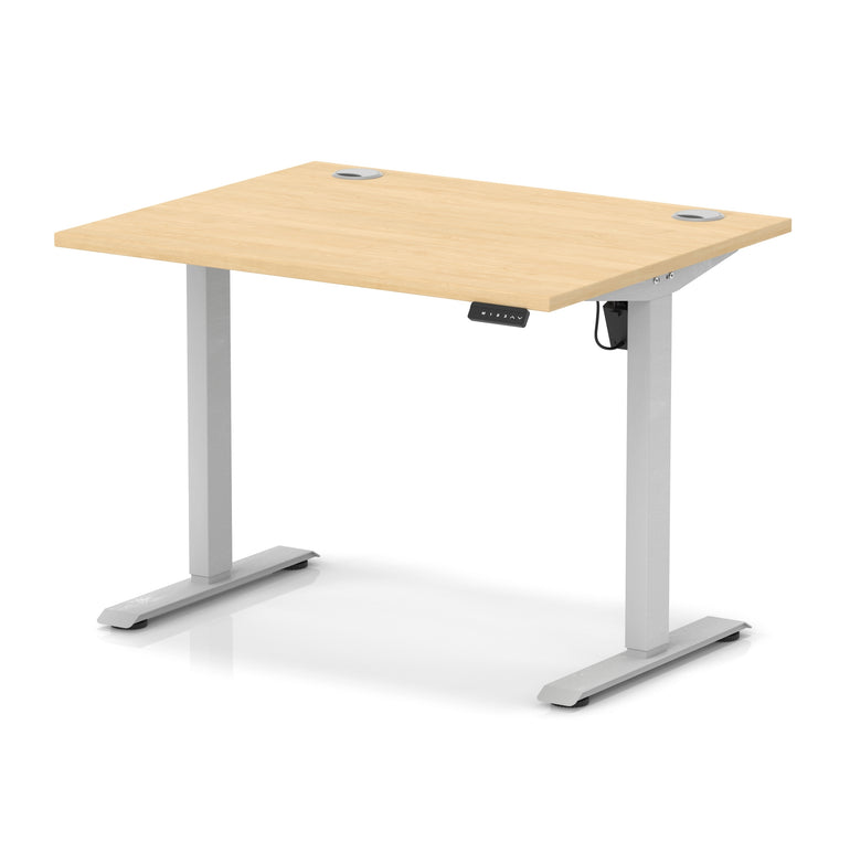Air Lite Height Adjustable Desk with Cable Ports, 1000–1600mm Widths, Multiple Desktop & Frame Colours, MFC, 5 Year Warranty, Office Computer Workstation