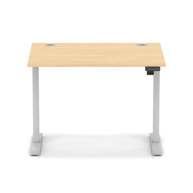 Air Lite Height Adjustable Desk with Cable Ports, 1000–1600mm Widths, Multiple Desktop & Frame Colours, MFC, 5 Year Warranty, Office Computer Workstation