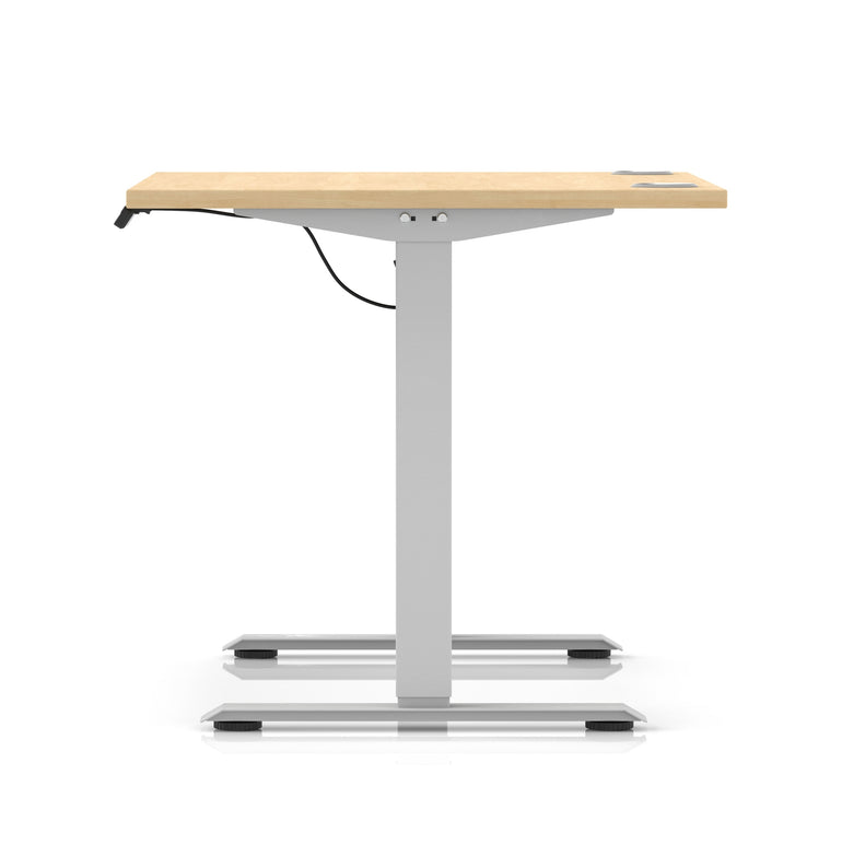 Air Lite Height Adjustable Desk with Cable Ports, 1000–1600mm Widths, Multiple Desktop & Frame Colours, MFC, 5 Year Warranty, Office Computer Workstation