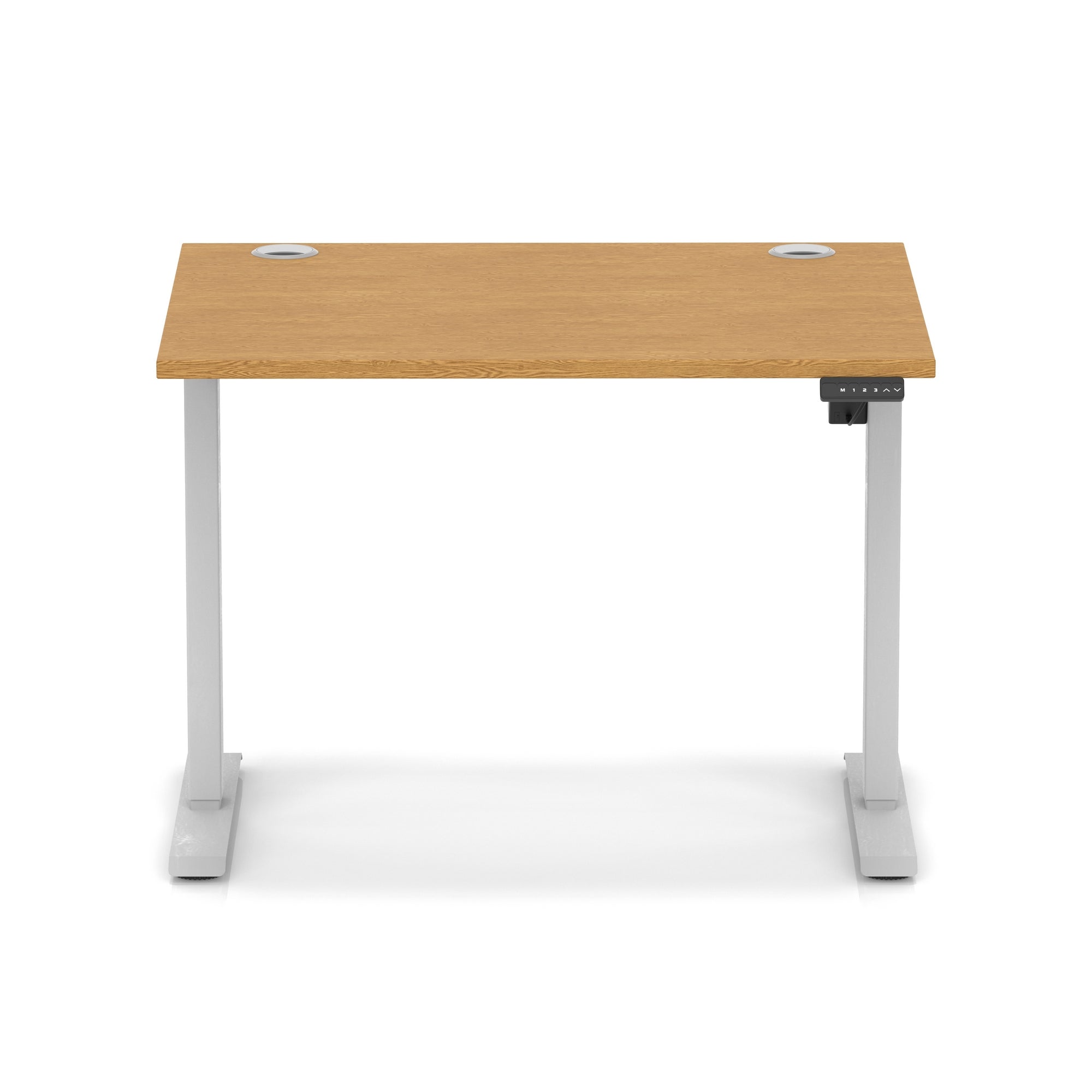 Air Lite Height Adjustable Desk with Cable Ports, 1000–1600mm Widths, Multiple Desktop & Frame Colours, MFC, 5 Year Warranty, Office Computer Workstation