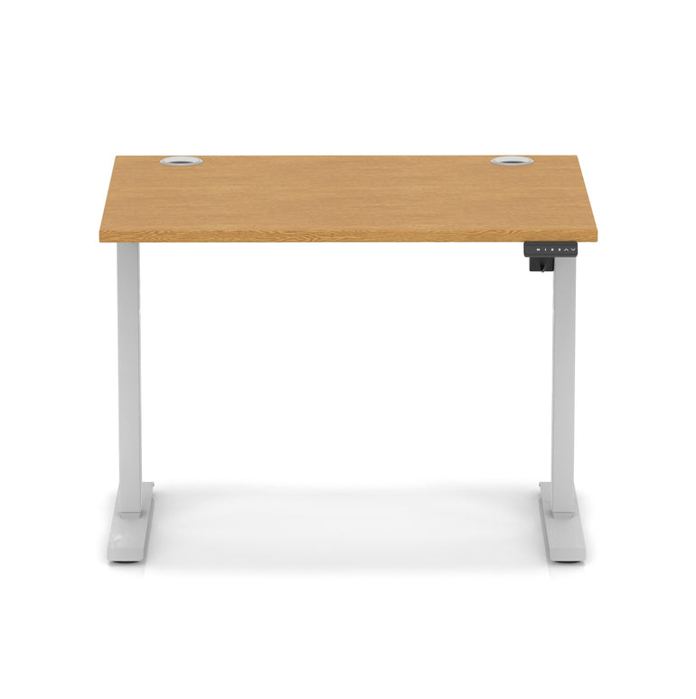 Air Lite Height Adjustable Desk with Cable Ports, 1000–1600mm Widths, Multiple Desktop & Frame Colours, MFC, 5 Year Warranty, Office Computer Workstation