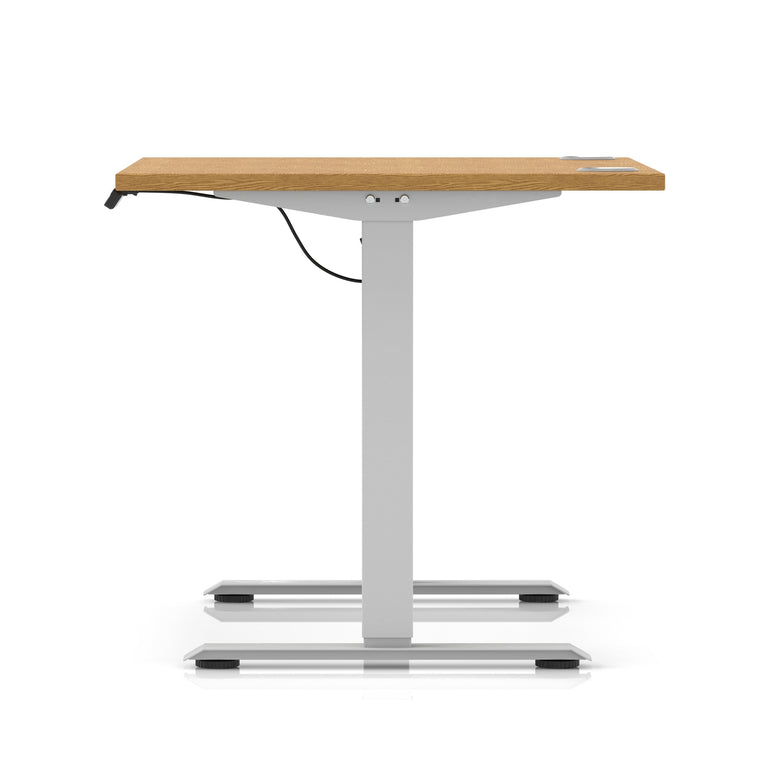 Air Lite Height Adjustable Desk with Cable Ports, 1000–1600mm Widths, Multiple Desktop & Frame Colours, MFC, 5 Year Warranty, Office Computer Workstation