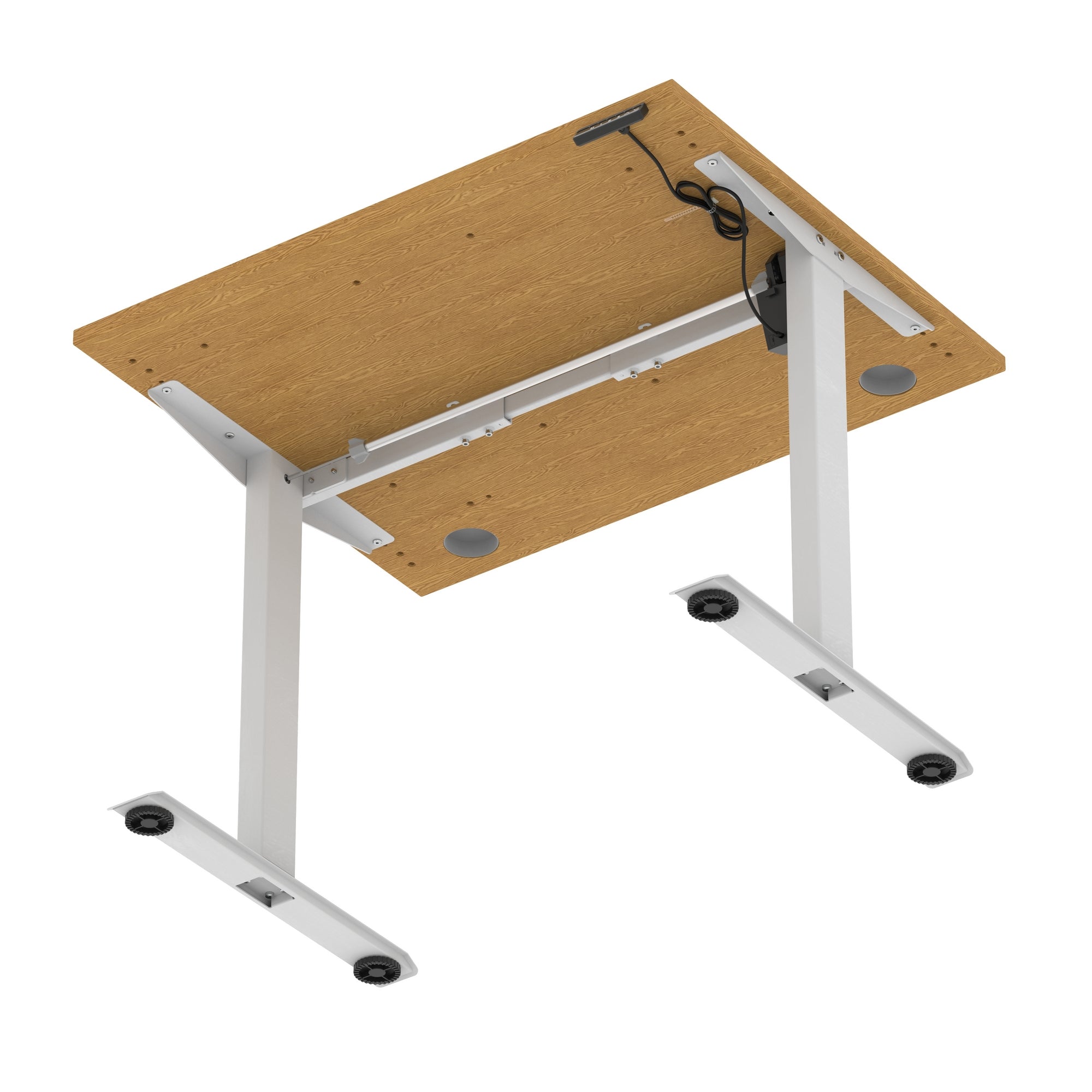 Air Lite Height Adjustable Desk with Cable Ports, 1000–1600mm Widths, Multiple Desktop & Frame Colours, MFC, 5 Year Warranty, Office Computer Workstation