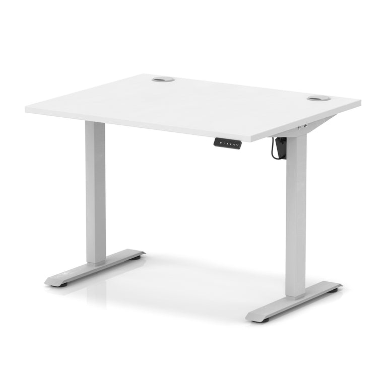 Air Lite Height Adjustable Desk with Cable Ports, 1000–1600mm Widths, Multiple Desktop & Frame Colours, MFC, 5 Year Warranty, Office Computer Workstation