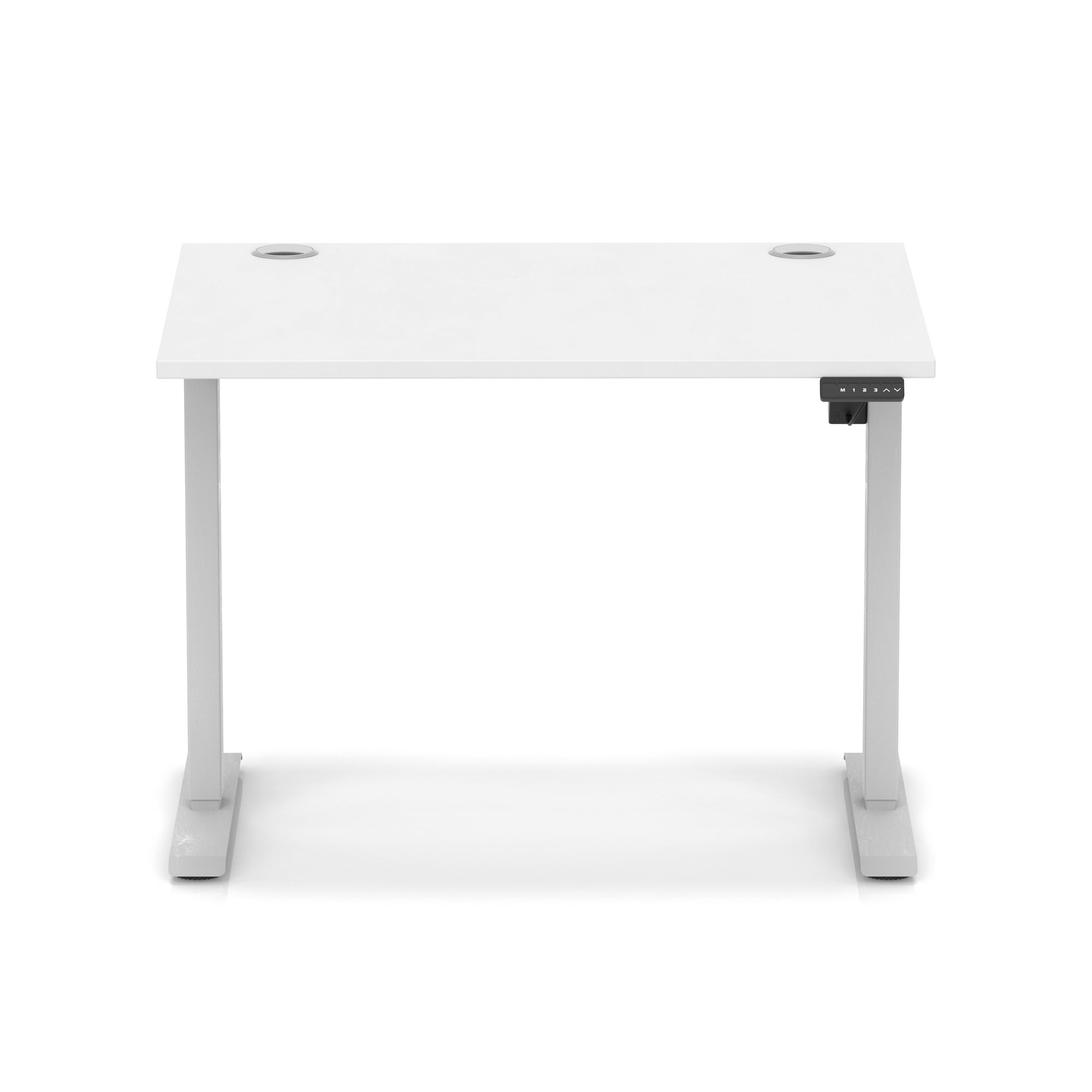 Air Lite Height Adjustable Desk with Cable Ports, 1000–1600mm Widths, Multiple Desktop & Frame Colours, MFC, 5 Year Warranty, Office Computer Workstation